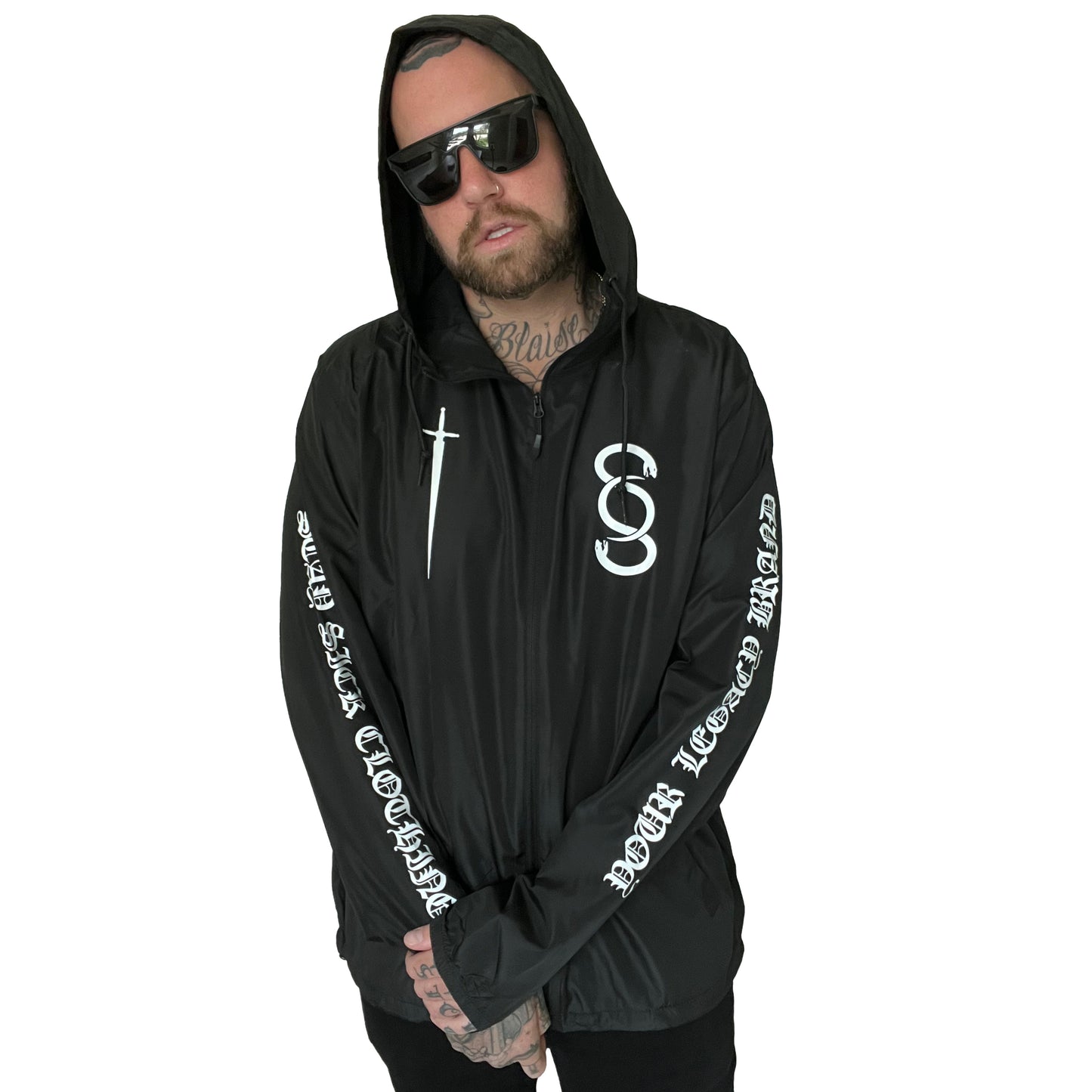 Snakes Black Zip-Up Jacket