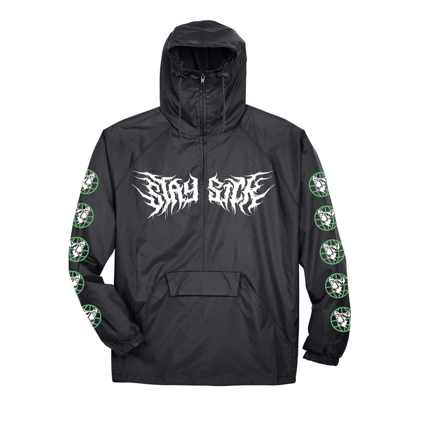 Dogs Black Windbreaker