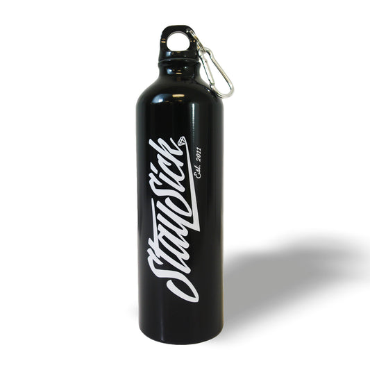 New Script Logo Black Water Bottle