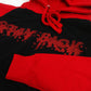 Blur Red/Black Contrast Raglan Pullover